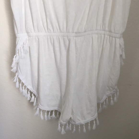 SOLD VS Swim • White Tassel Beach Boho Romper - Picture 8 of 8